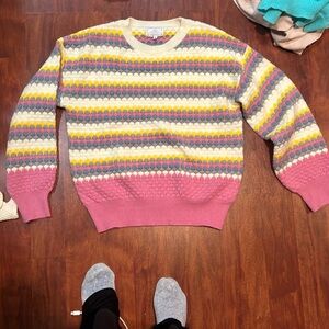 size Large absolutely creative worldwide multicolor warm soft sweater